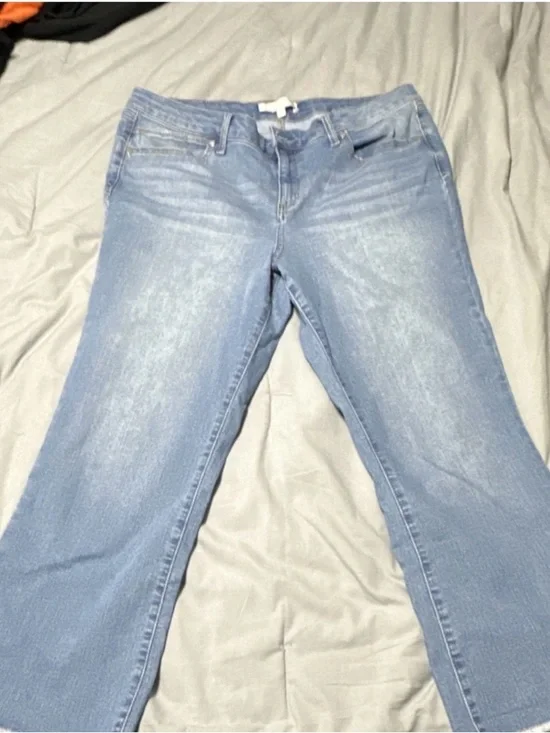 1822 Denim Light Blue Straight Leg Jeans - Picture 1 of 4